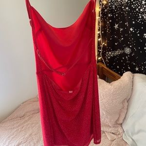 Medium Lucy in the sky red shimmer short dress